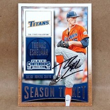 2015 Panini Contenders #90 THOMAS ESHELMAN Signed Autograph BALTIMORE ORIOLES