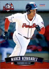 2016 Pawtucket Red Sox Choice #10 Marco Hernandez Dominican Republic DR Card