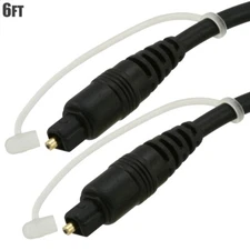 6FT Toslink SPDIF Digital Optical Audio Cable Fiber Optic Cord Home Theater