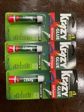 3pk Krazy Glue Instant strong Super Glue crazy fast Tube All Purpose 0.07oz new 