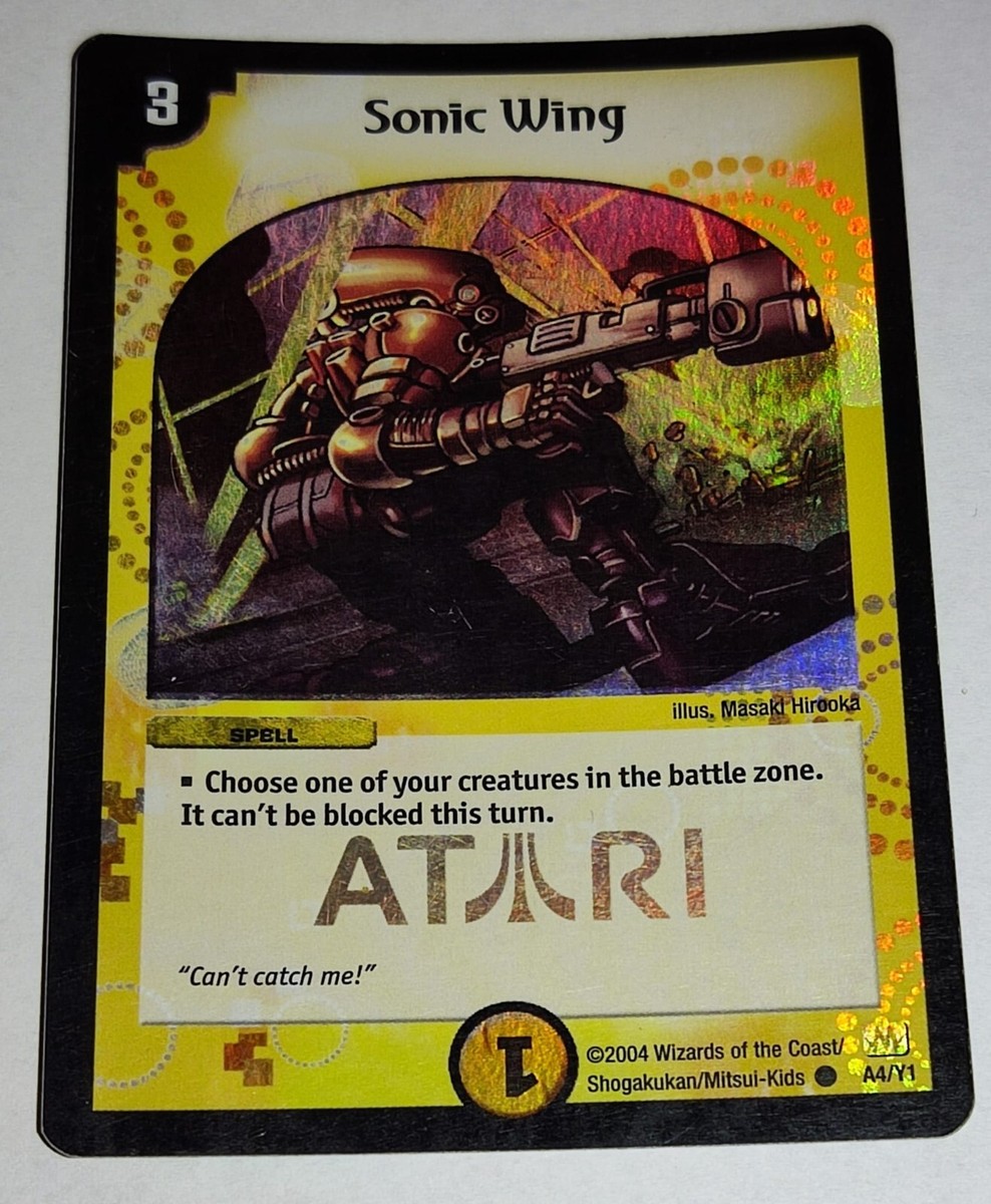 Sonic Wing ATARI (A4/Y1) DUEL MASTERS ORIGINAL CCG HOLO Promo CARD