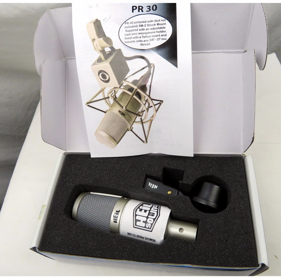 Heil Sound PR 30 Dynamic Studio Microphone with Windscreen - NOS , Free Shipping - Image 2 of 2