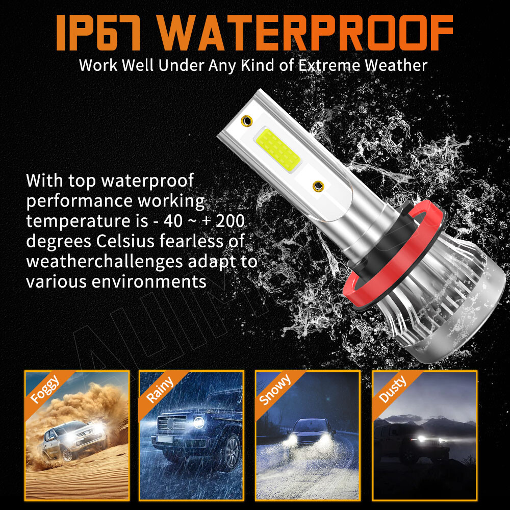 For Dodge Ram 1500 2500 3500 2009-2012 LED Light Headlight Hi/Lo Fog Bulb 8000lm - Foto 5