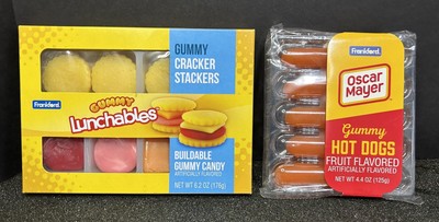 ( 1 )  Lunchables Cracker Stackers Gummy Candy & ( 1 ) Gummy Hot Dogs  Frankford