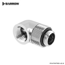 8 Pcs Barrow G1/4" Angled 90 Degree Swivel Rotary Fitting Male to Female Nickel