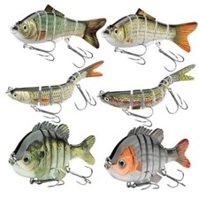 Fishing Lures for Freshwater and Saltwater,  6 Pcs Slow Sinking Most Lifelike 