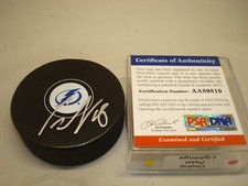 Ondrej Palat Signed Tampa Bay Lightning Hockey Puck Autographed PSA/DNA COA 1B