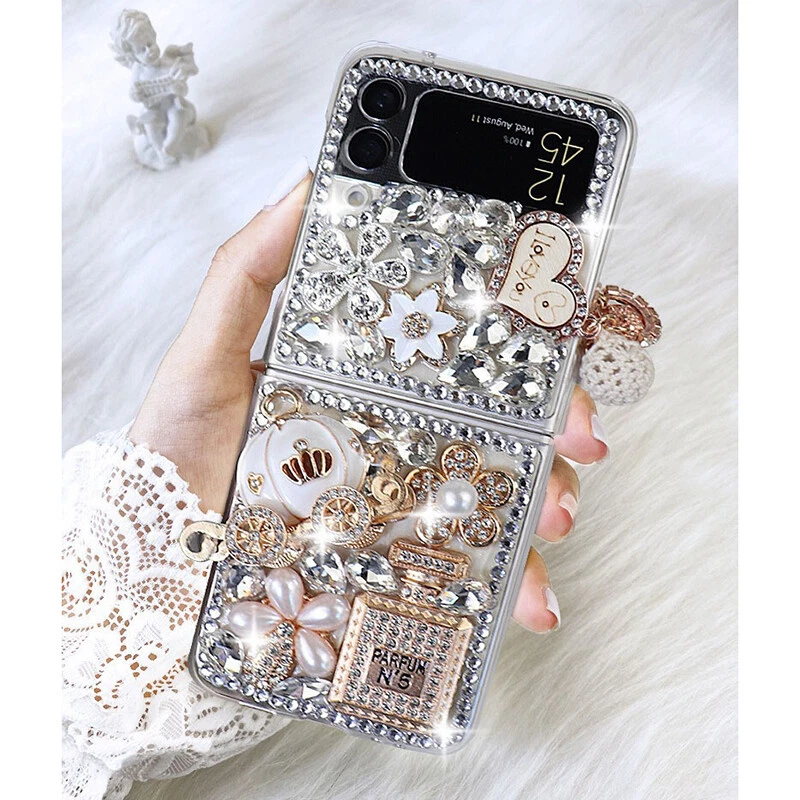 Funda de lujo con diamantes de imitación brillantes brillantes para Samsung Galaxy Z abatible 7 6 5 4 3 Foto 4 de 4