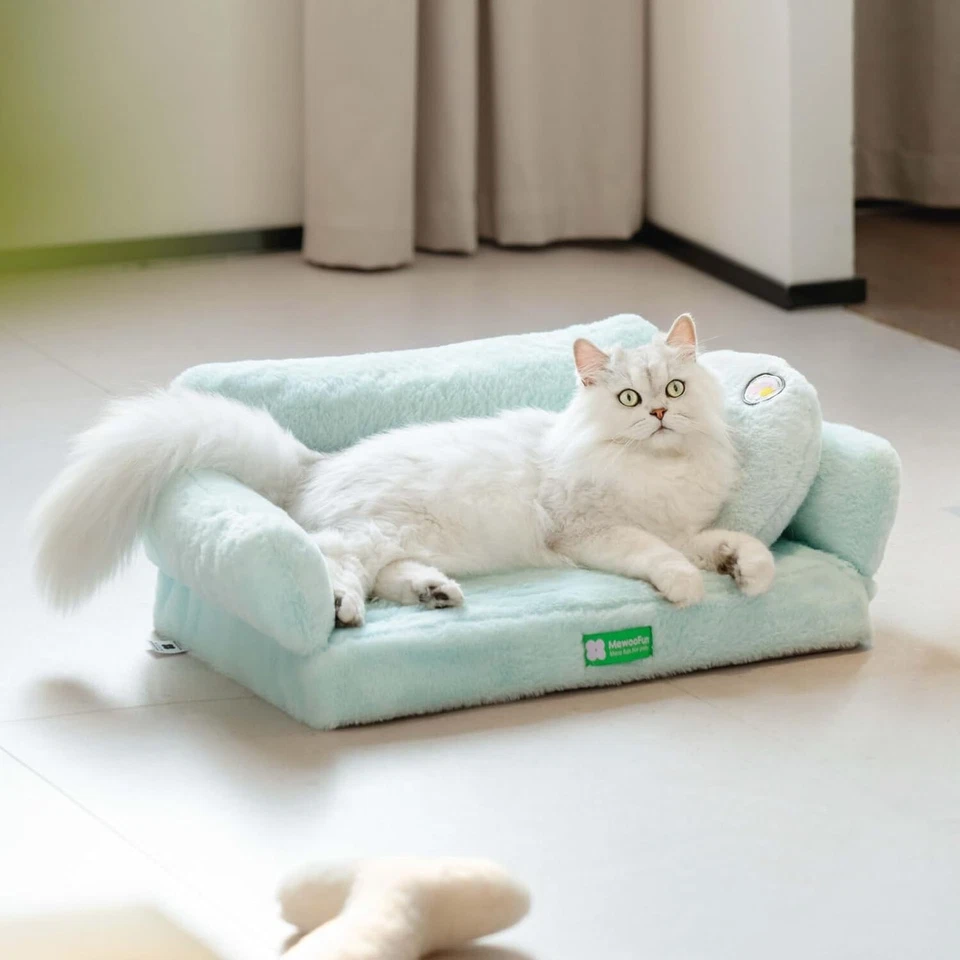 Mewoofun Cat Bed Cats Pet Couch Bed Washable Cat Bed Fluffy Warm Dogs Cats Sofa - Image 4 of 4