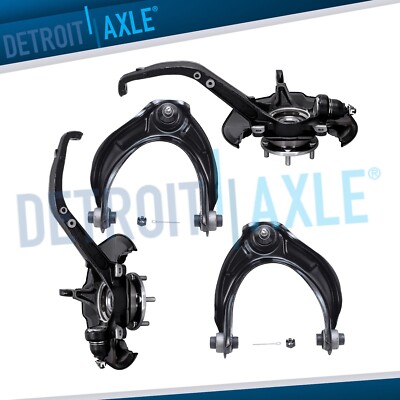Front Knuckles Wheel Hubs Upper Control Arms Kit for 2009-2012 Honda Accord TSX