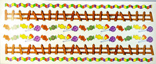 Halloween Borders Candy Fences Very cute RARE AMM Clear Stickers 2002 12" Long