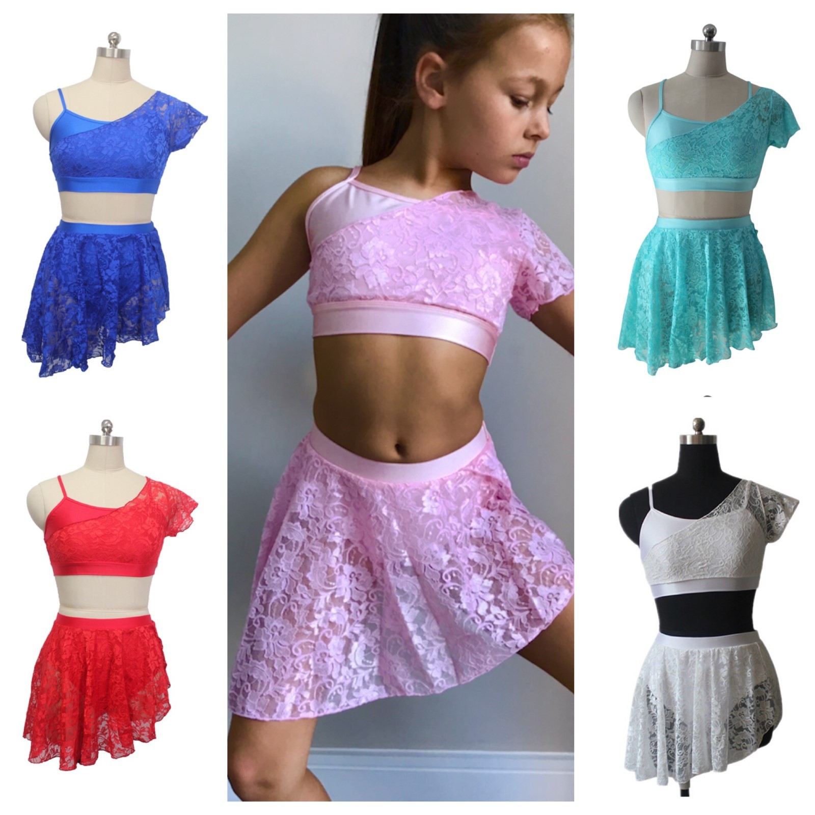 Red Sequin Boa Dress Kids Dance Costume | A Wish Come True - Foto 8