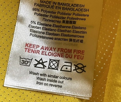 Brasil Soccer Football T-Shirt Yellow # 10 Brazil Flag Logo Medium Athletic Tee - Picture 6 of 6