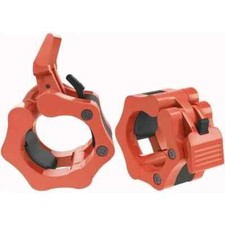 Bagues de serrage x2 Bague Stop disque barre musculation haltérophilie Red 50mm