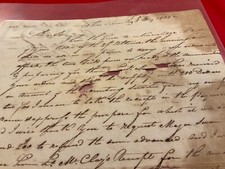1446 FORT COLUMBUS NEW YORK 1808 LETTER REBUILDING THE FORT MONEY & SUPPLIES