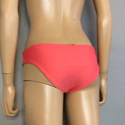 Luli Fama Womens Cosita Buena Bikini Bottom Reversible Coral Gold Glitter XS - Picture 3 of 6