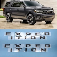 Gloss Black Front Tailgate EXPEDITION Letters Emblem FIT 2022-2024 EXPEDITION