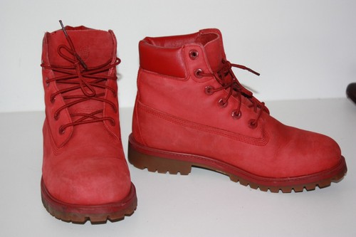 Timberland Boots Red Leather Hot A13HV 