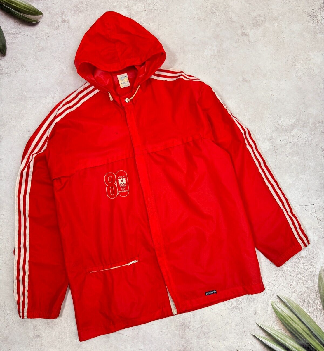 Adidas Nylon Jacket Austria Team Moscow 1980 Summer Olympics Adidas Nylon Jacket Austria Team Moscow 1980 Summer Olympics