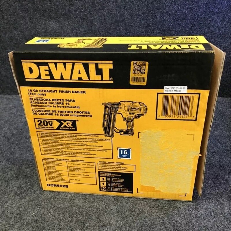DeWalt DCN662B 20V MAX XR 16GA Cordless Straight Finish Nailer eBay
