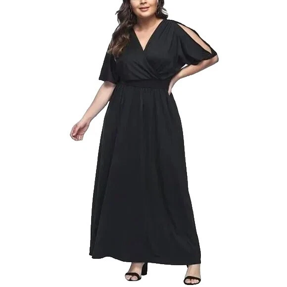 Short Sleeve Plus Size Maxi Dresses for Women