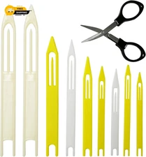 Fishing Net Repair Needle Kit: 9pcs Fish Cast Net Shuttles for Weaving and Sewin