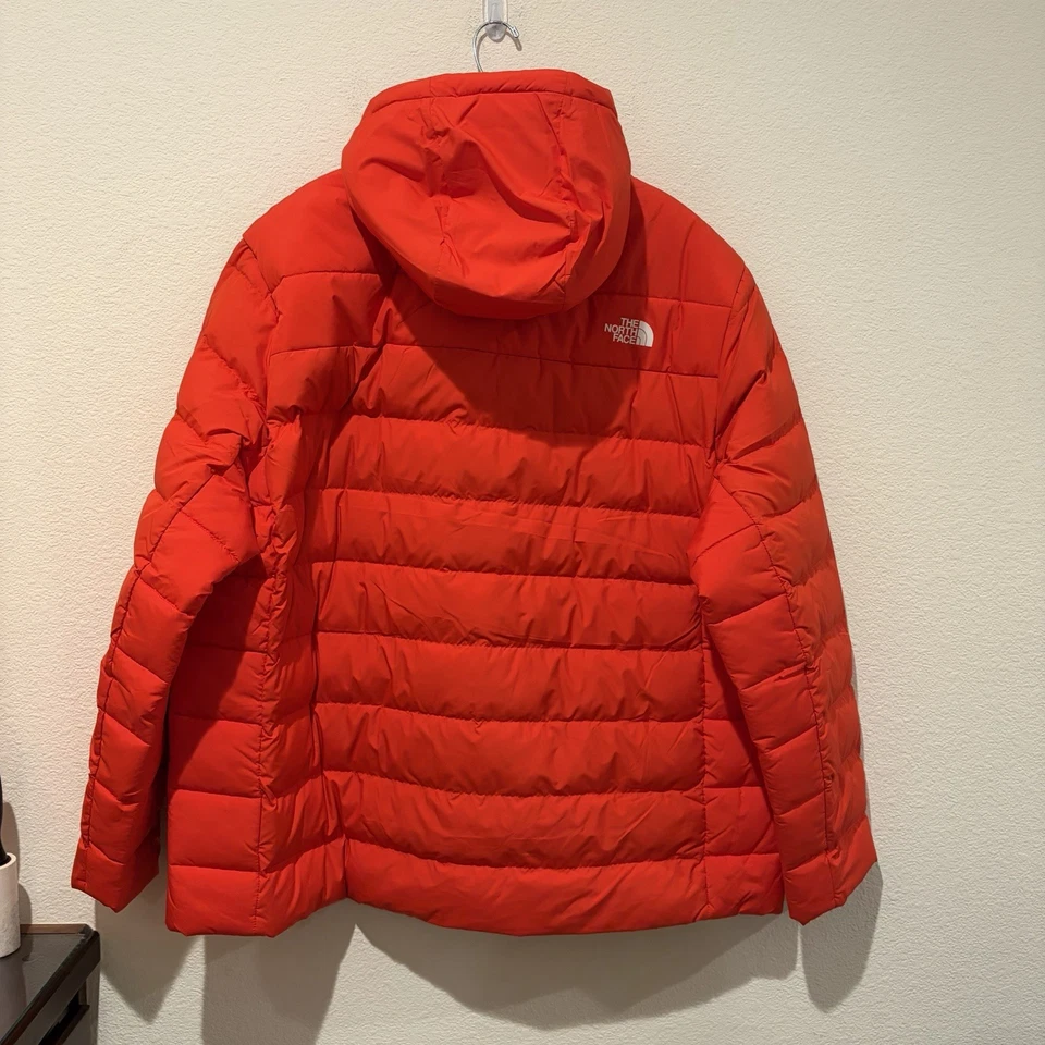 NOVO The North Face Big Aconcagua 3 Jaqueta Puffer 600 Preenchimento Masculino 3X Vermelho Ardente - Imagem 4 de 4