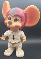 Very 70s Huron Topo Gigio Mouse Bank Ed Sullivan Show Football Player Bank Rare