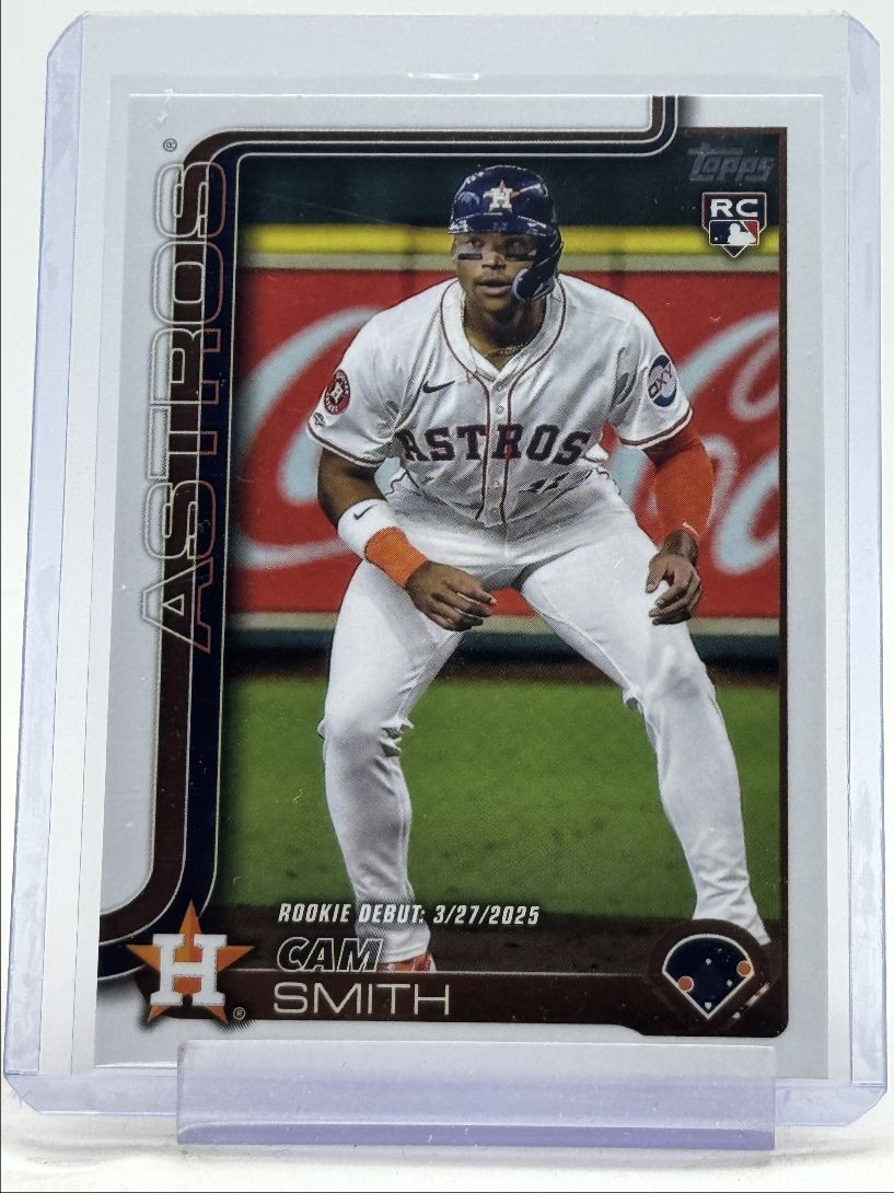 CAM SMITH 2025 TOPPS UPDATE SERIES ROOKIE DEBUT BASE ASTROS A RC Q0154