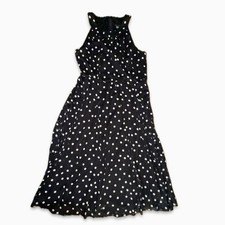 Tommy Hilfiger Women's Black And White Polka Dot Dress Size 14