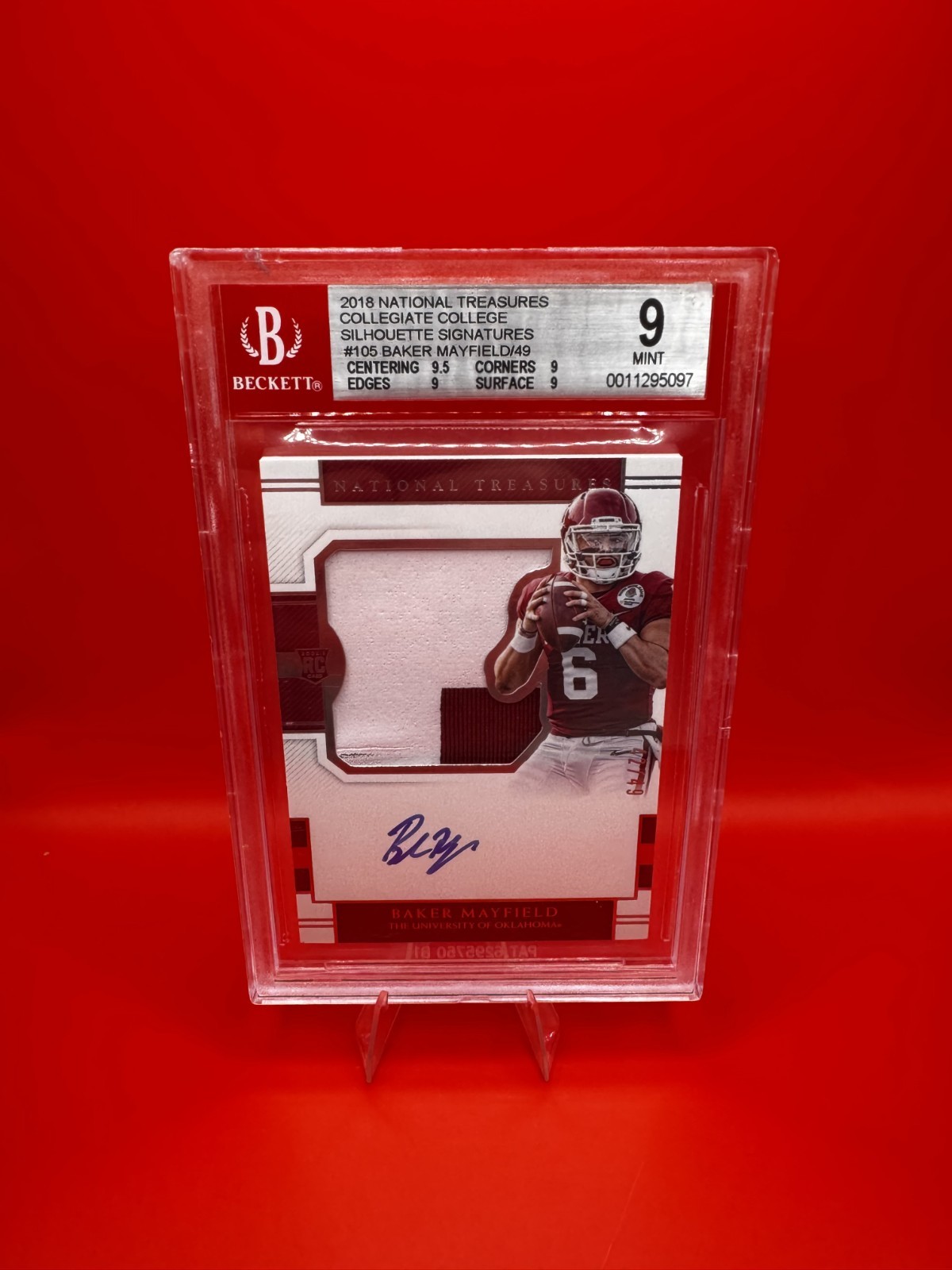 Baker Mayfield Panini Flawless Collegiate Rookie Gems Signatures #105 Base