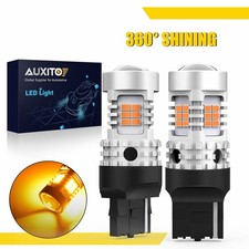 7440 T20 Led Turn Signal Light Bulbs Amber Anti Hyper Flash Canbus Error Free