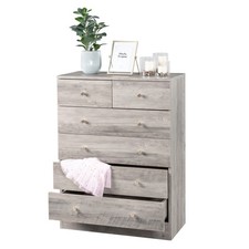 Dresser for Bedroom 6 Drawer Dressers Storage Cabinet Chests of Drawers 2 Colors