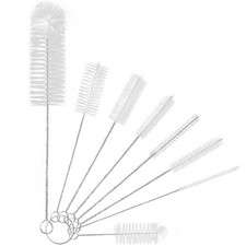 Yolaist 8 Pcs Bottle and Straw Cleaner, Long Deep Nylon Brush with White