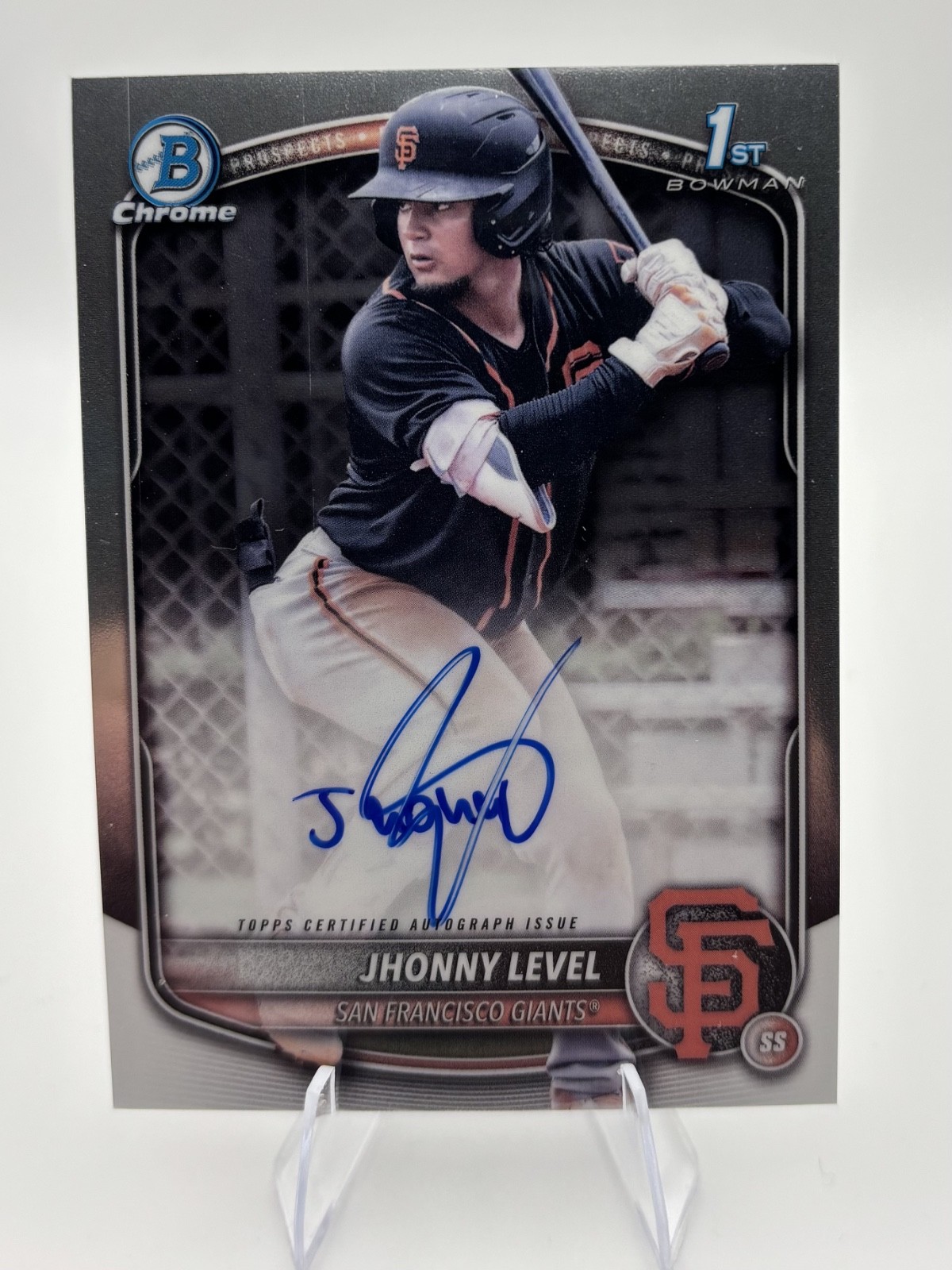 2025 Bowman Chrome Jhonny Level #CPA-JL Auto 1st RC Giants