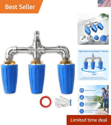 #ad Effective 360° Turbo Nozzle for Ultimate Pressure Washing 1 4quot; Connector $69.74