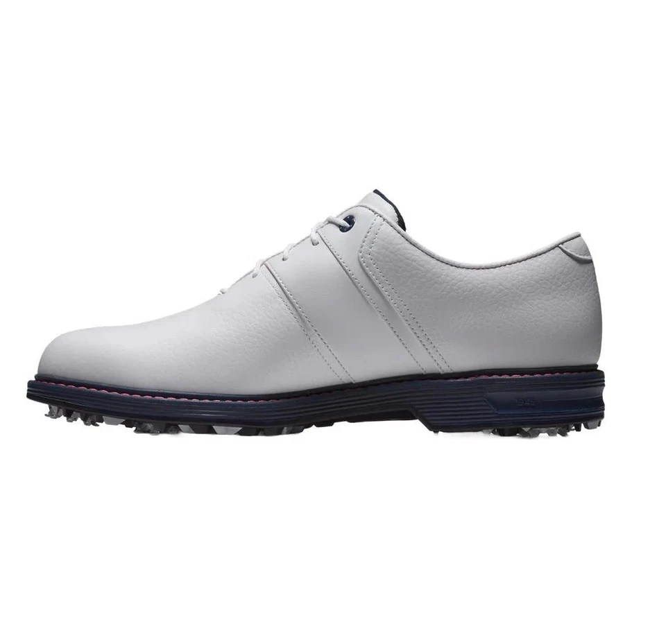 Туфли для гольфа мужские FootJoy Dryjoys Premiere Packard ширина 12,5 белые счастливая подкова - Изображение 2 из 4