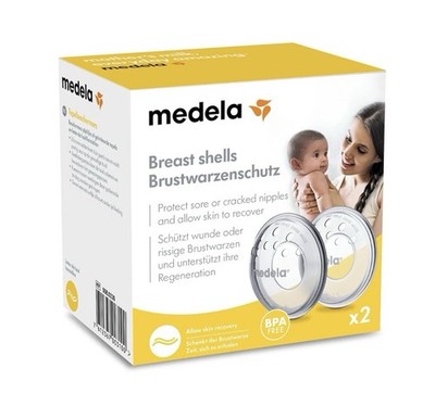 Medela Breast Shells - BPA-Free Made from Soft Silicone with Breathable Ventilat