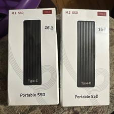 2x 16TB M.2 Portable External SSD USB-C Type-C Interface Red External SSD