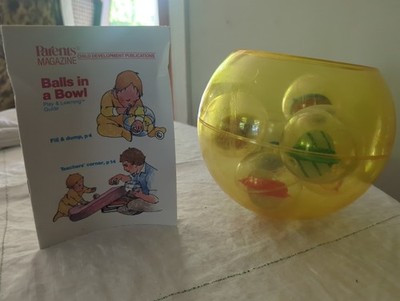 Vintage 1980s Johnson & Johnson ''Balls in a Bowl'' Child Toy 