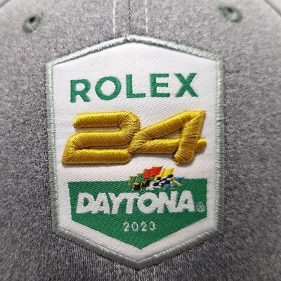 Rolex 24 Daytona 2023 Hat Gray Black Adjustable Hook &Loop Strap
