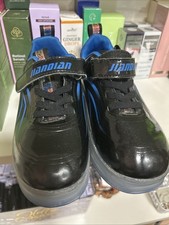VANQIAN Youth Heelys Style Roller Shoes Black/Blue LED Light-Up Soles Unisex