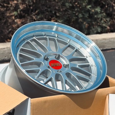 set of 4) BBS LM 19x9.5 +23, 19x11 +35 5x112 Diamond Silver Wheels