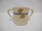 Roseville Antique Cup Dog Puppy Pup Juvenile Pottery 2 Handles