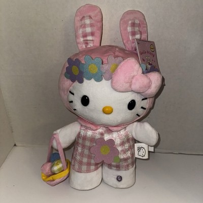 Hello Kitty Easter Bunny Side Stepper Plush Gemmy Looby Loo NWT 12  Sanrio
