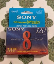 Sony 8mm P6-120MPD 120 Minute Video 8 MP Standard Video Tape - New - Sealed