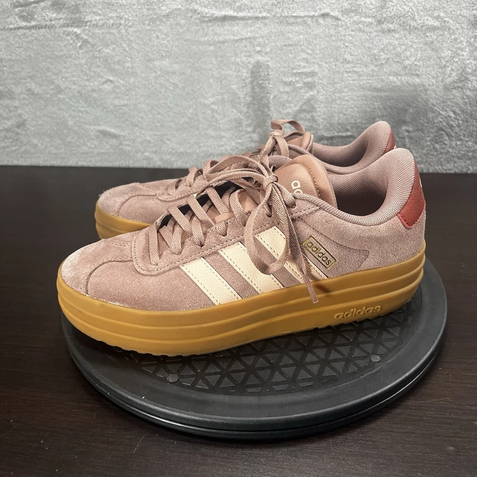 Adidas VL Court Bold Platform Women's Size 7 Mauve Pink Lace Up Casual Sneakers - Image 3 of 4