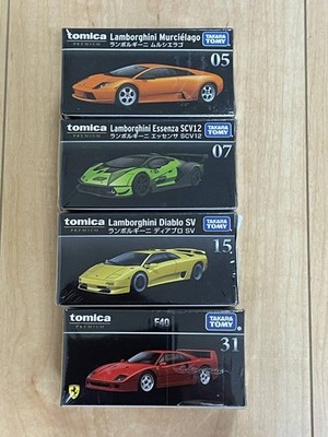 Takara Tomy Tomica Premium 4-Car Set Murcielago Essenza SCV12 Diablo SV F40