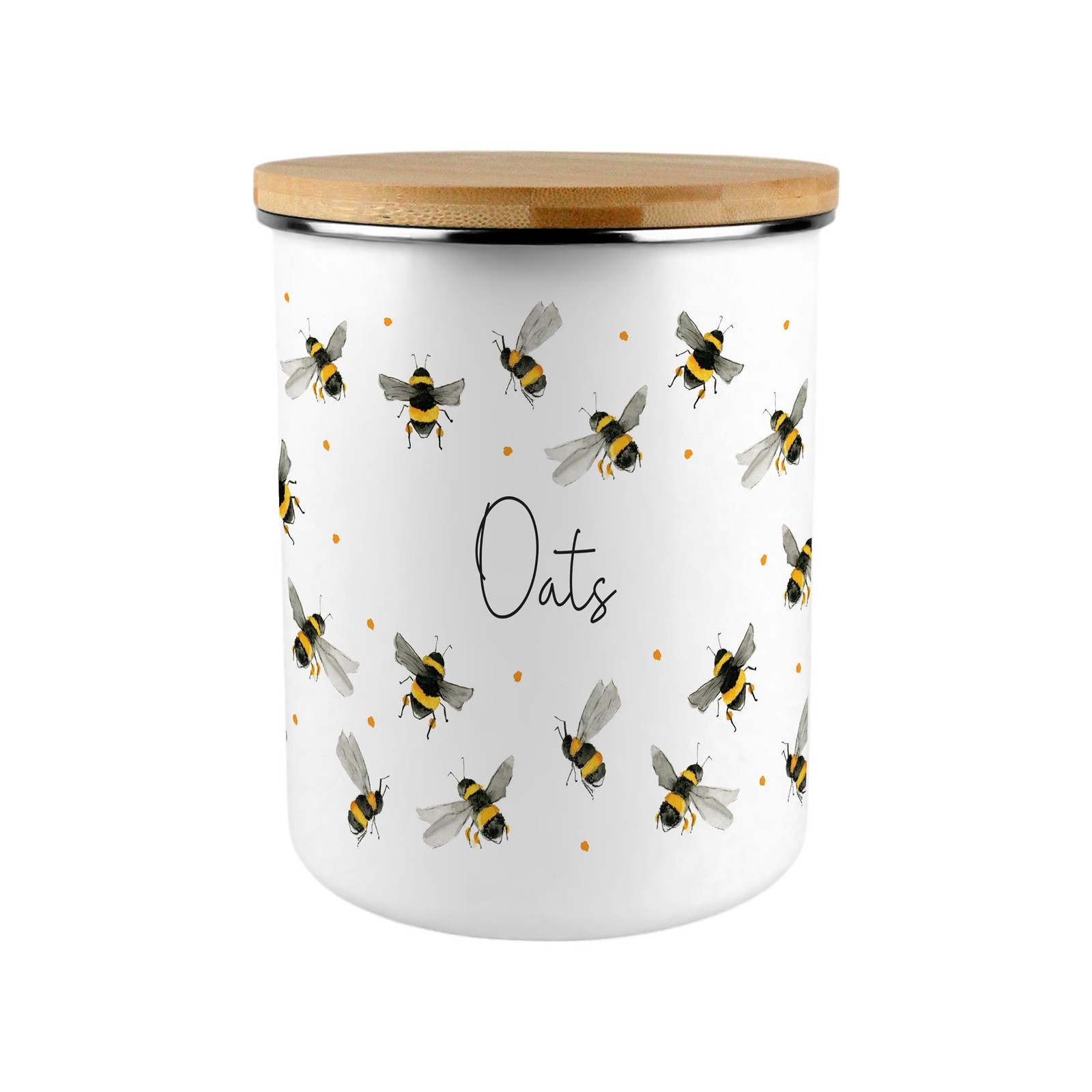 Scattered Bees Oats Storage Canister - Ideal Kitchen Gift