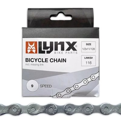 Lynx Kette  9-fach Fahrradkette Z90 silber  116 Glieder